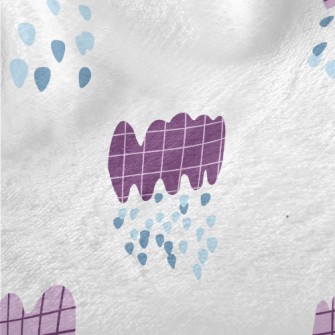 Childlike Checkered Clouds Minky