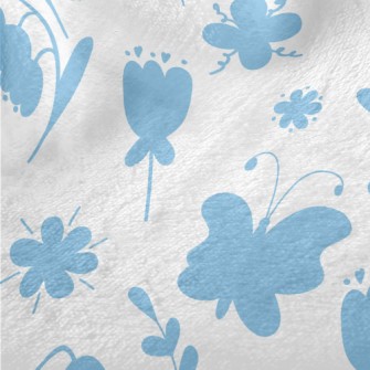 Blue Garden Silhouette Minky