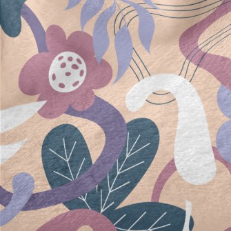 Hand Drawn Various Plants Minky