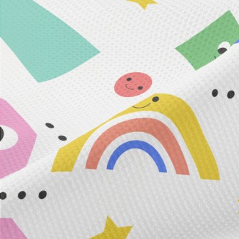 Cute Emoticon Graphics Piqué