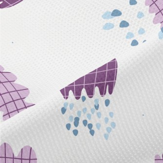 Childlike Checkered Clouds Piqué