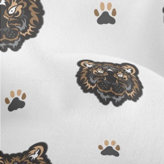 Black Tiger Face Doodle Lightweight Performance Linen