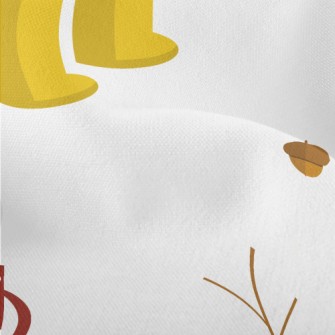 Autumn Maple Leaves And Umbrel Lightweight Performance Linen