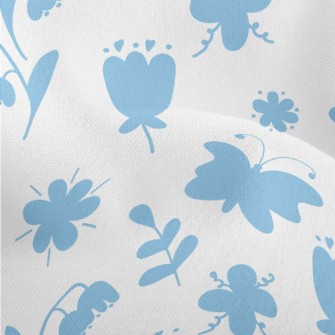 Blue Garden Silhouette Lightweight Performance Linen
