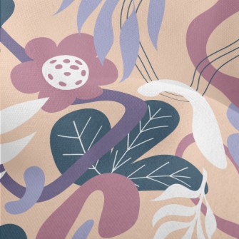 Hand Drawn Various Plants Lightweight Performance Linen