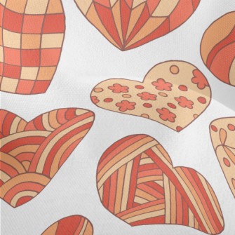 Cute Pattern Love Heart Lightweight Performance Linen