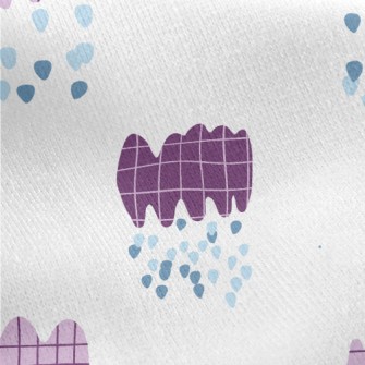 Childlike Checkered Clouds Jersey Backed Fleece