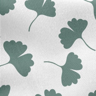 Simple Tones Of Leaves Jersey Backed Fleece