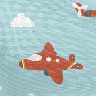 Cartoon Airplane Doodle Pongee