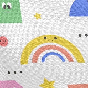 Cute Emoticon Graphics Pongee