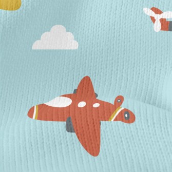 Cartoon Airplane Doodle Stretch Jersey