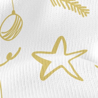 Hand Drawn Christmas Tree Deco Stretch Jersey