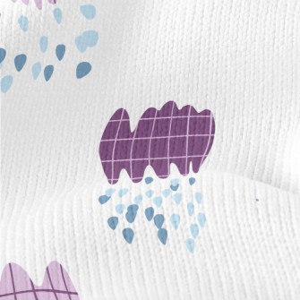 Childlike Checkered Clouds Stretch Jersey