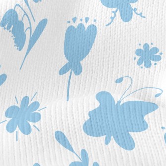 Blue Garden Silhouette Stretch Jersey