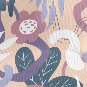 Hand Drawn Various Plants Stretch Jersey