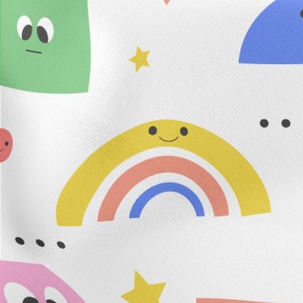 Cute Emoticon Graphics Lightweight Cotton Poplin