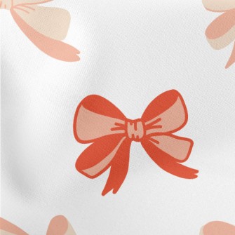 Cartoon Orange Bow Lightweight Cotton Poplin