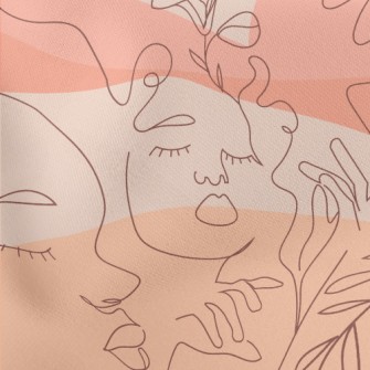One Stroke Portrait Lightweight Cotton Poplin