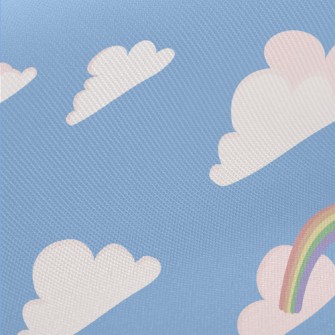 Blue Sky, White Clouds And Rai Midweight Cotton Poplin