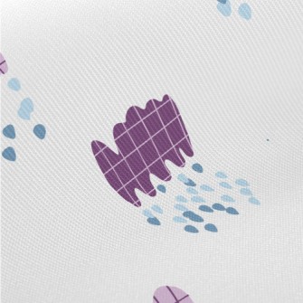 Childlike Checkered Clouds Midweight Cotton Poplin