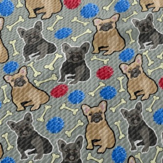 Hand Drawn Two Color Bulldog Birdseye Piqué