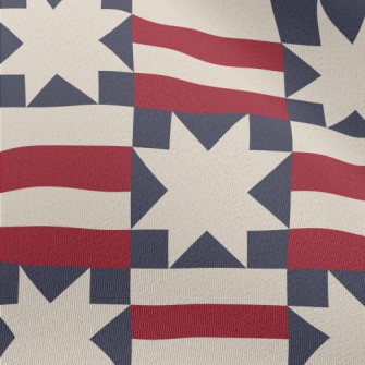 American Flag Themed Pattern Chiffon