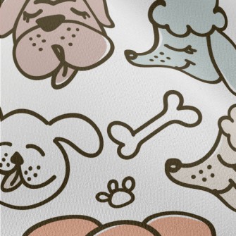 Funny Hand Drawn Puppy Chiffon