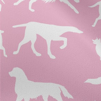 Puppy Activity Silhouette Chiffon