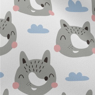 Cute And Friendly Gray Wolf Chiffon