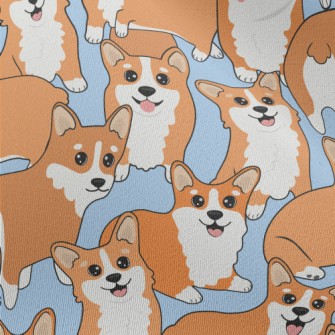 Cute Cartoon Corgi Chiffon