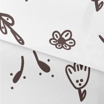 Cute Flower Graffiti Waterproof Oxford