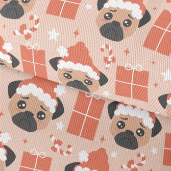 Sad Christmas Pug Waterproof Oxford