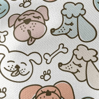 Funny Hand Drawn Puppy Waterproof Canvas