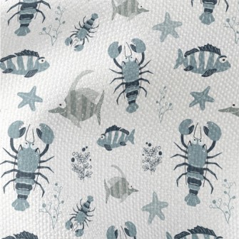 Hand Drawn Marine Life Waterproof Canvas