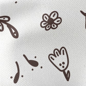 Cute Flower Graffiti Waterproof Canvas