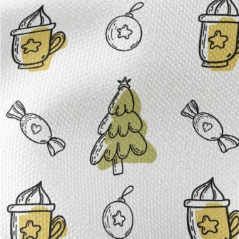 Christmas Tree And Milk Wine Waterproof Canvas