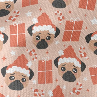 Sad Christmas Pug Waterproof Canvas