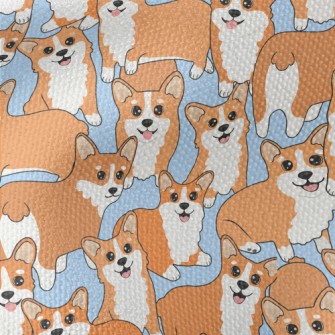 Cute Cartoon Corgi Waterproof Canvas