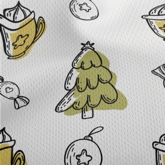 Christmas Tree And Milk Wine Athletic Mesh Flat Back