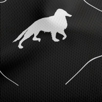 Diamond Puppy Silhouette Athletic Mesh Flat Back