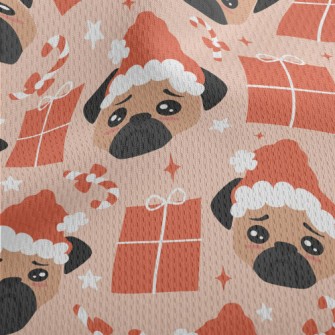 Sad Christmas Pug Athletic Mesh Flat Back