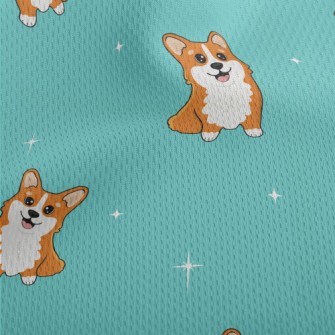 Cartoon Corgi Athletic Mesh Flat Back