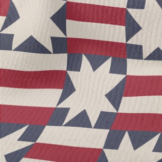 American Flag Themed Pattern Terry