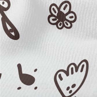 Cute Flower Graffiti Terry