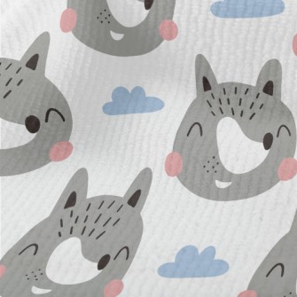 Cute And Friendly Gray Wolf Terry