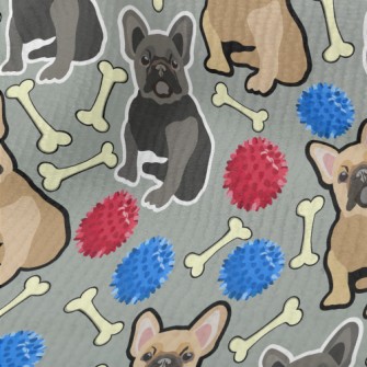 Hand Drawn Two Color Bulldog Terry