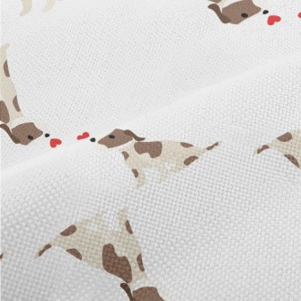 Two Puppies Fall In Love Performance Linen
