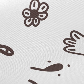 Cute Flower Graffiti Twill