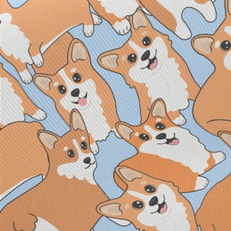Cute Cartoon Corgi Twill