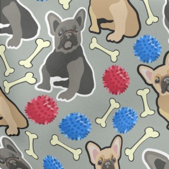 Hand Drawn Two Color Bulldog Stretch Ponte